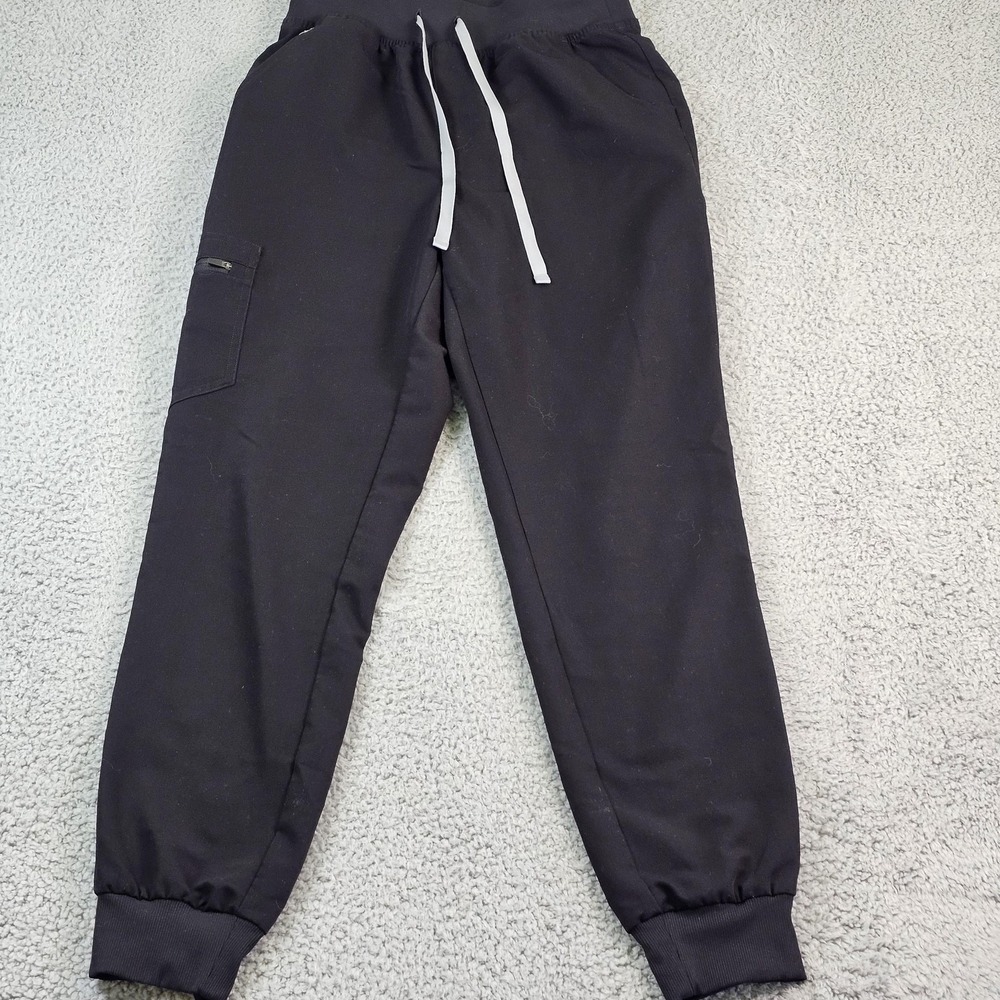FIGS HW Zamora Jogger Pants Womens Small Black Technical Scrub Workwear